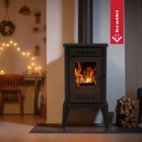kratki Wood Burning Cast Iron Stove Kratki K10 Ø 130 10 Kw