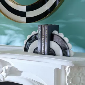 Jonathan Adler Como Black & White Bookends