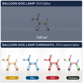 Lexon Balloon Dog Lamp Chromatic