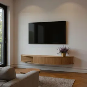 Radis Floating Curved Wall Mounted Tv-stand Floaty