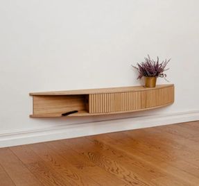 Radis Floating Curved Wall Mounted Tv-stand Floaty