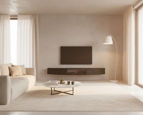 Radis Floating Curved Wall Mounted Tv-stand Floaty