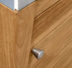 Country Casual Teak Urbana Single-stream Recycling Lid Receptacle
