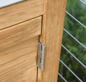 Country Casual Teak Urbana Single-stream Recycling Lid Receptacle