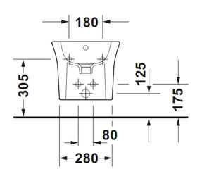 Duravit White Tulip Wall-mounted Bidet