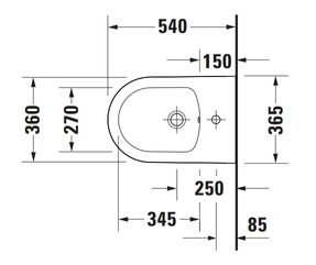 Duravit White Tulip Wall-mounted Bidet