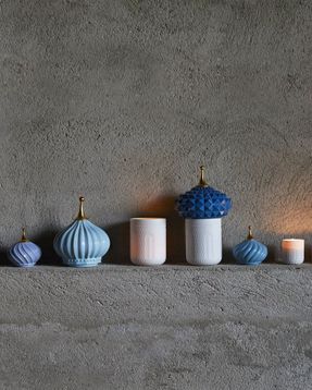 Lladro Blue Spire Candle 1001 Lights Unbreakable Spirit Scent