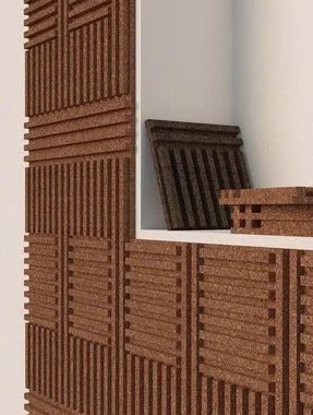 Greenmood Sillon Acoustic Cork Wall