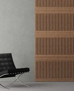 Greenmood Sillon Acoustic Cork Wall