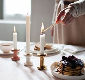 eldvarm Lucie Candle Holder Short - Bonbon