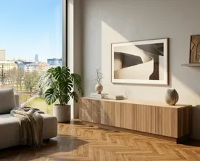 Radis TV Stand With Vertical Waves RIF