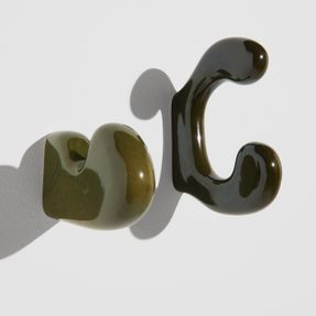 Petite Friture Klump 2-pc Hook Set Brown