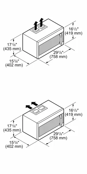 Thermador Over-The-Range Microwave 30'' Left Side Opening Door, Stainless Steel
