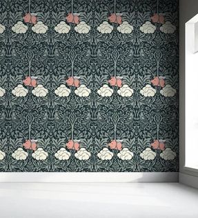 Mineheart Morris Dream - Classic Dark Green With Colours Wallpaper