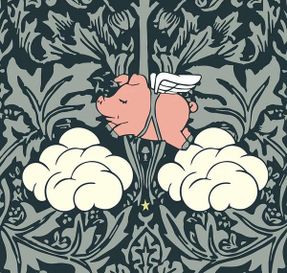 Mineheart Morris Dream - Classic Dark Green With Colours Wallpaper