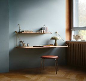 We Do Wood Loop Shelf - Smoked Oak & Brass