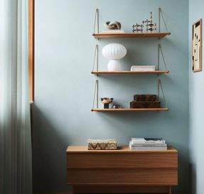 We Do Wood Loop Shelf - Smoked Oak & Brass