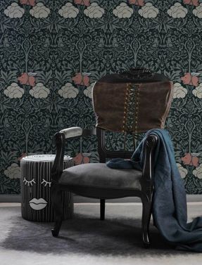 Mineheart Morris Dream - Classic Dark Green With Colours Wallpaper