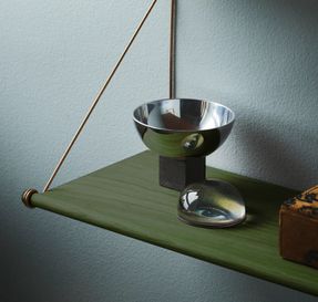 We Do Wood Loop Shelf - Smoked Oak & Brass
