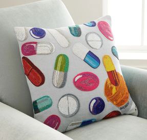 Jonathan Adler Happy Pills Beaded Cushion