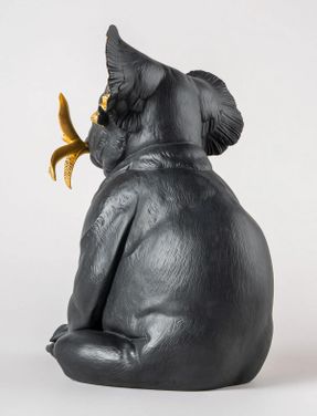Lladro Koala Sculpture. Black-gold. Limited Edition