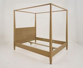 Flamant Cape Cod, Four-poster Bed, Weathered Oak, 160 Cm