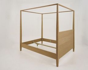 Flamant Cape Cod, Four-poster Bed, Weathered Oak, 160 Cm