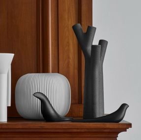 Ligne Roset Pájaros Set Of 3 Decorative Birds Black