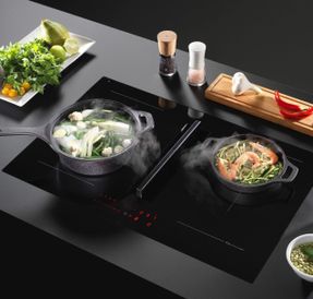 Galvamet Perfecto 60-80 Glossy Black Venting Hob