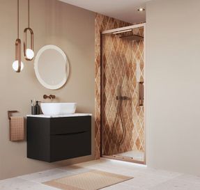 Crosswater Asura Infold Shower Door With Side Panel
