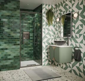 Crosswater Asura Infold Shower Door With Side Panel