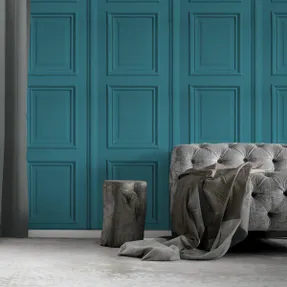 Mineheart Teal Panelling Wallpaper