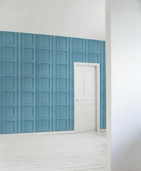 Mineheart Teal Panelling Wallpaper