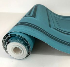Mineheart Teal Panelling Wallpaper
