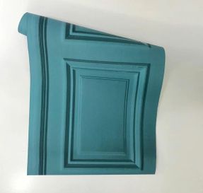 Mineheart Teal Panelling Wallpaper