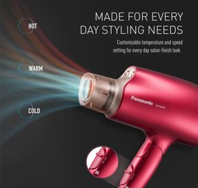 Panasonic Panasonic hair dryer with nanoe technology for shinier, healthier and moisture-rich hair