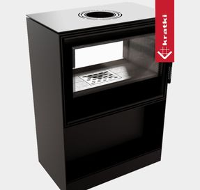 Kratki Wood burning stove tunnel kratki kari 80 12 kw ø 180