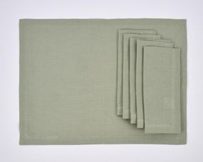 Flamant Phills, Placemat, Iceberg Green, Set Of 6