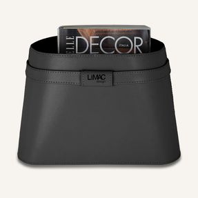 Limac Design Luxurious Magazine Rack In Leather Clotidie