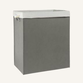 Limac Design Rectangular Laundry Basket Lundra In Regenerated Leather