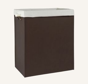 Limac Design Rectangular Laundry Basket Lundra In Regenerated Leather