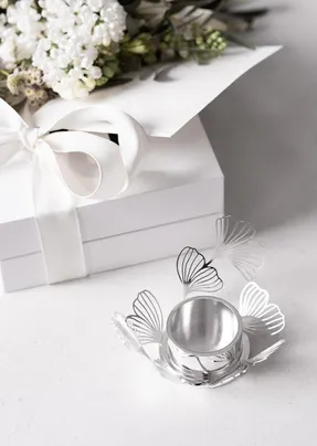 Skultuna FLWR Candle Holder Silver Plated