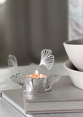 Skultuna FLWR Candle Holder Silver Plated