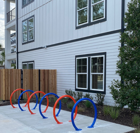 Anova Tandem Powder Coated Bike Rack Surface Mount