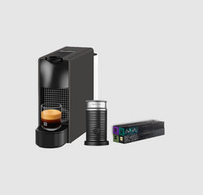 Nespresso Essenza Mini, Aeroccino & 4 Coffee Sleeves Combo