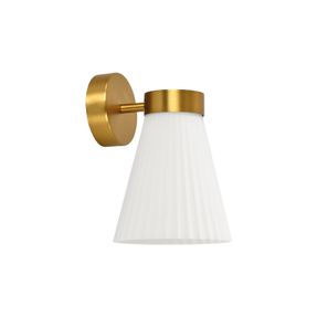 Rossinigroup Bea – Gold Wall Lamp/Plisse Satin