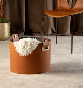 Tonin Casa Catullo Leather Basket