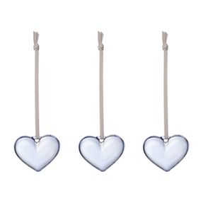 Iittala Glass Heart 50 Mm Clear 3-set Decor
