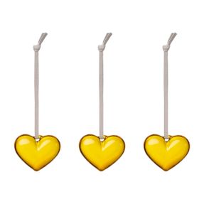 Iittala Glass Heart 50 Mm Clear 3-set Decor