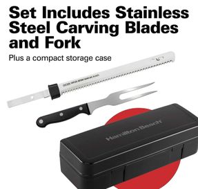 Hamilton Beach Electric Knife Set With Cool-touch Ergonomic Handle And Storage Case